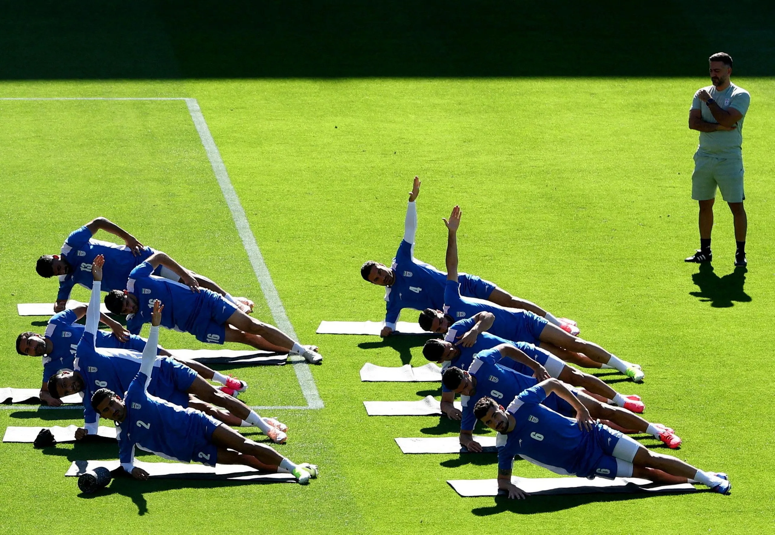 Iran players during training