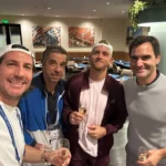 Davidovich célèbre son triomphe à Shanghaï avec Federer